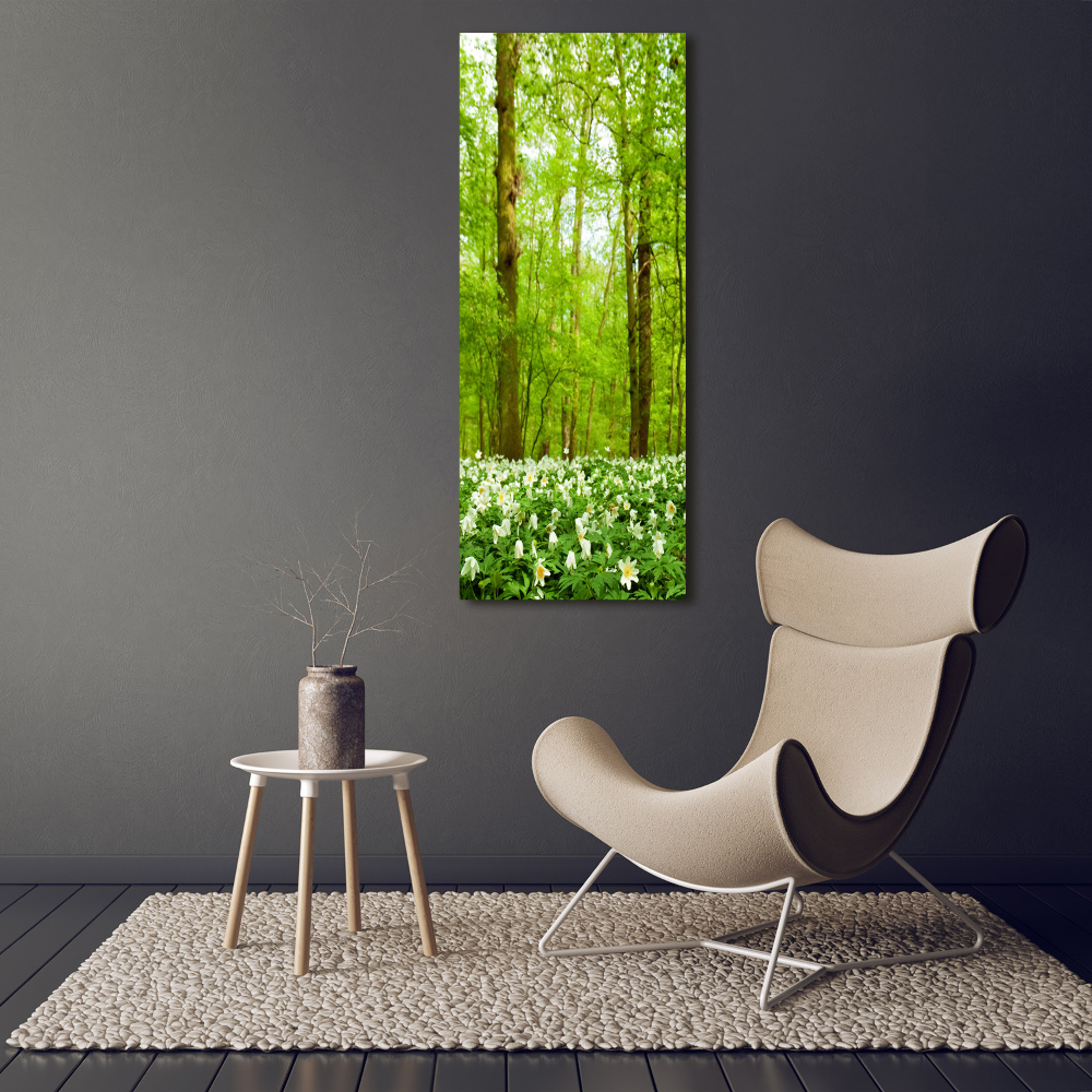 Foto obraz szkło akryl pionowy Kwiaty w lesie
