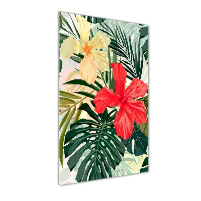 Foto obraz szkło akryl pionowy Hawajskie kwiaty