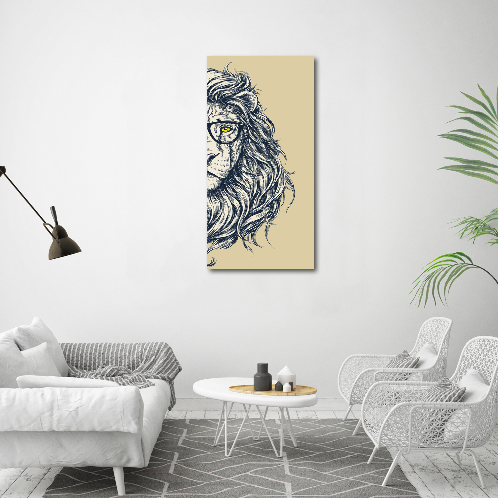 Obraz zdjęcie na scianę akrylowy pionowy Hipsterski lew