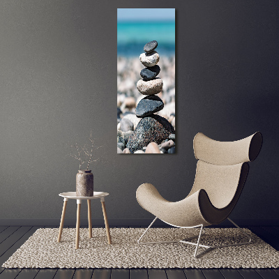 Foto obraz szkło akryl pionowy Kamienista plaża