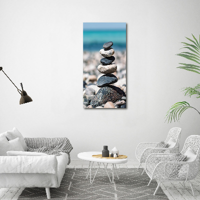 Foto obraz szkło akryl pionowy Kamienista plaża