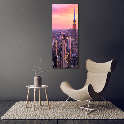 Foto obraz szkło akryl pionowy Nowy Jork zachód