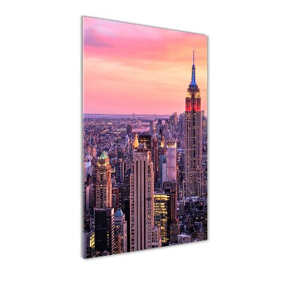 Foto obraz szkło akryl pionowy Nowy Jork zachód