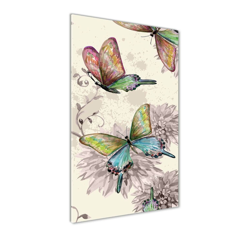 Obraz zdjęcie szkło akryl pionowy Kolorowe motyle