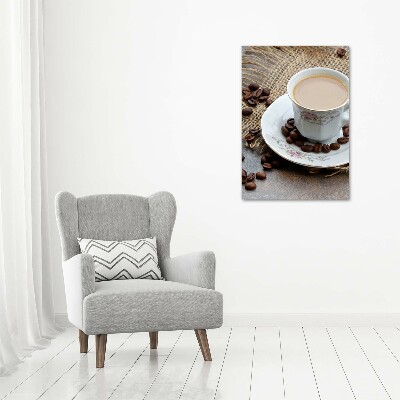 Obraz zdjęcie szkło akryl pionowy Kawa i serce