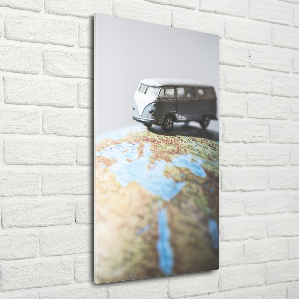 Foto obraz szkło akryl pionowy Van na globusie