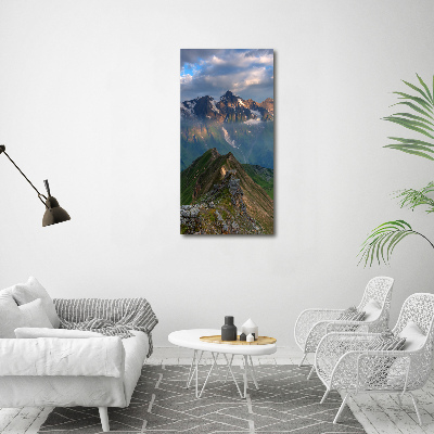 Foto obraz szkło akryl pionowy Górskie szczyty
