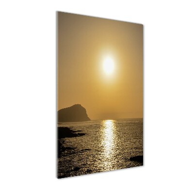 Foto obraz szkło akryl pionowy Zachód słońca morze