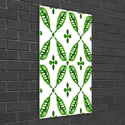 Obraz zdjęcie na ścianę akryl pionowy Zielone liście
