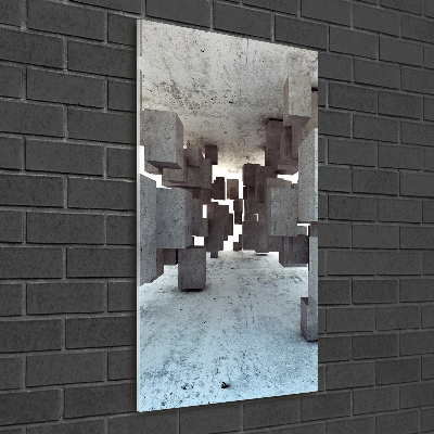 Foto obraz na ścianę akryl pionowy Sześciany w betonie
