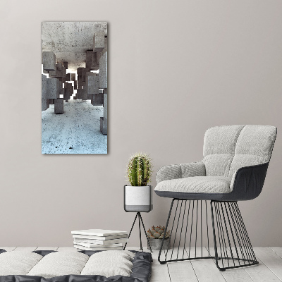 Foto obraz na ścianę akryl pionowy Sześciany w betonie