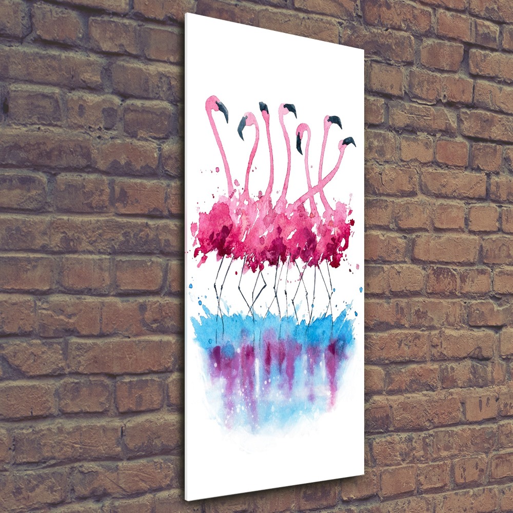 Obraz zdjęcie na scianę akrylowy pionowy Flamingi
