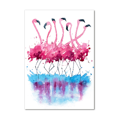 Obraz zdjęcie na scianę akrylowy pionowy Flamingi
