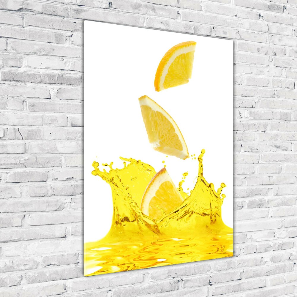 Obraz zdjęcie szkło akryl pionowy Cytrynowy sok