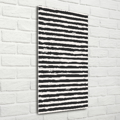 Foto obraz szkło akryl pionowy Czarno-białe paski