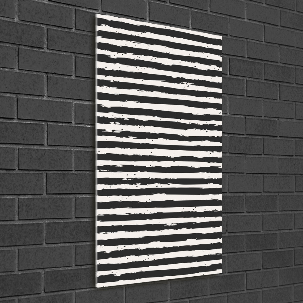 Foto obraz szkło akryl pionowy Czarno-białe paski