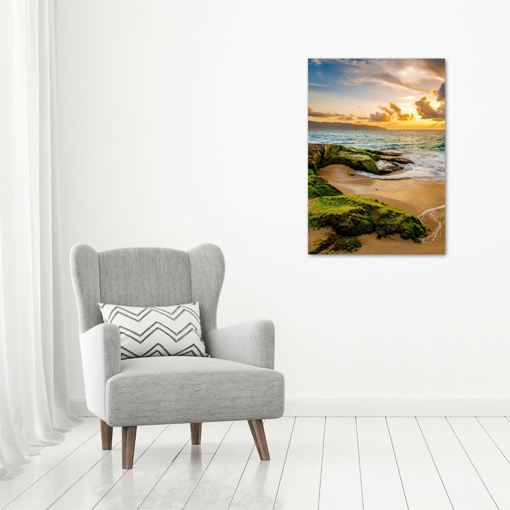 Foto obraz akryl pionowy Zachód słońca morze