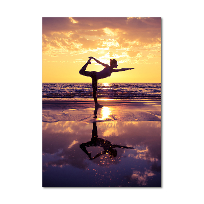 Foto obraz akryl pionowy Joga na plaży