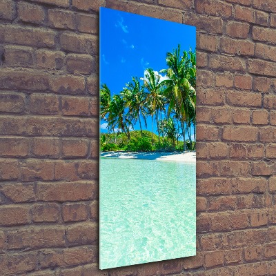Fotoobraz na ścianę szkło akrylowe pionowy Tropikalna plaża