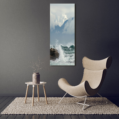 Foto obraz szkło akryl pionowy Wzburzone morze