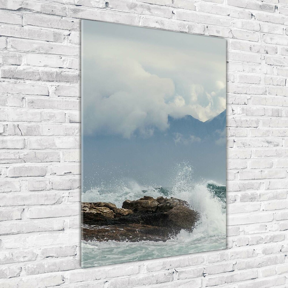 Foto obraz szkło akryl pionowy Wzburzone morze