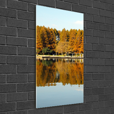 Foto obraz szkło akryl pionowy Park jesienią