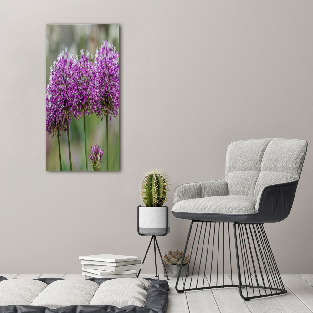 Obraz zdjęcie na ścianę akryl pionowy Kwiaty czosnku