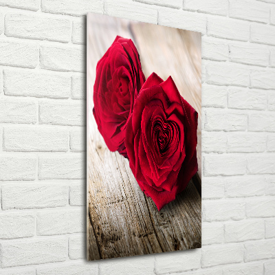 Obraz zdjęcie szkło akryl pionowy Czerwone róże