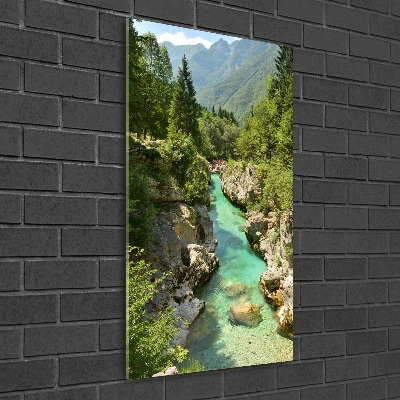 Foto obraz na ścianę akryl pionowy Potok górski