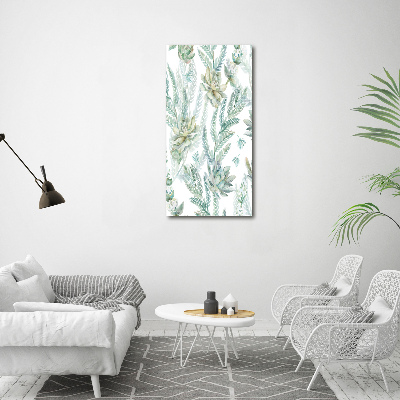 Obraz zdjęcie szkło akryl pionowy Kwiecisty wzór