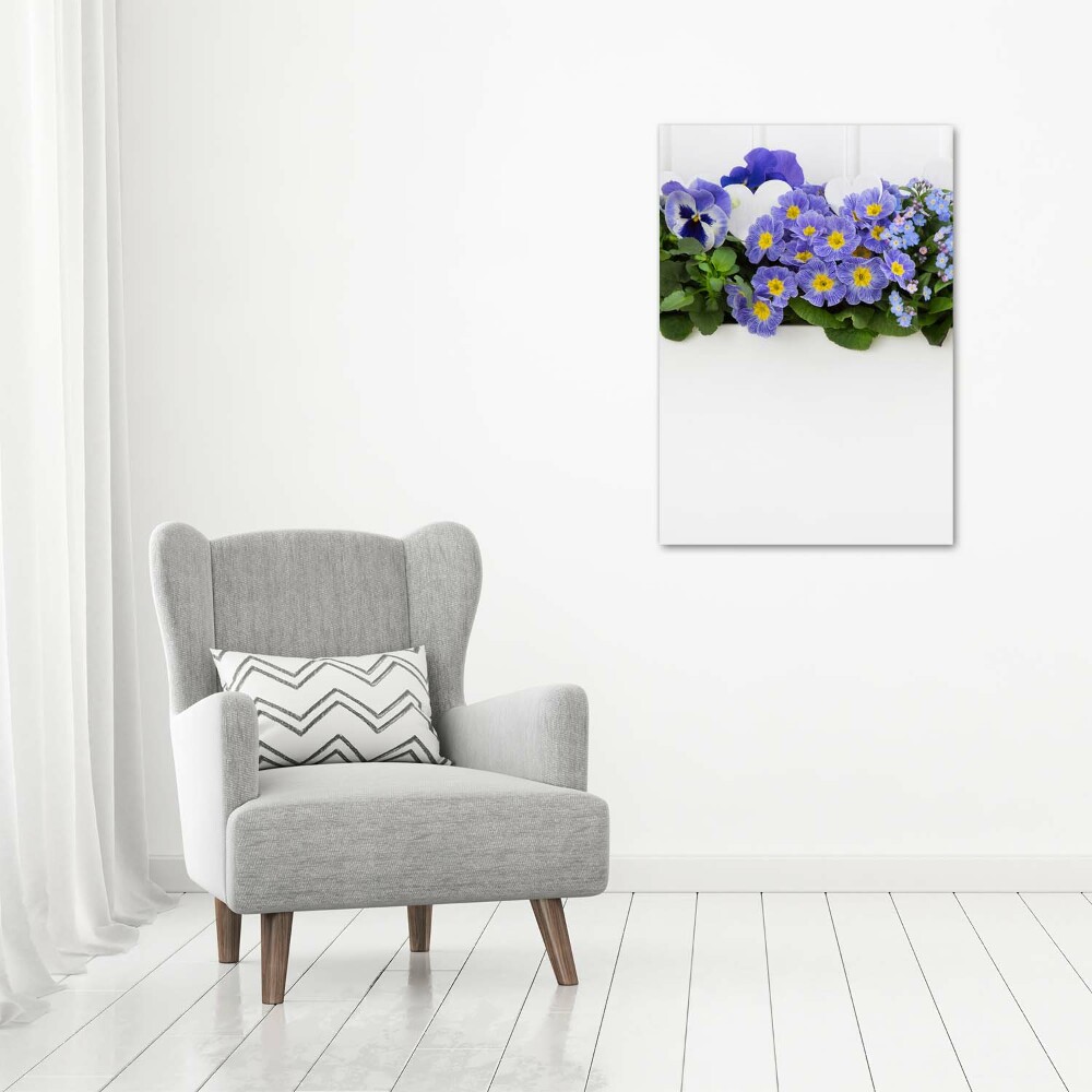 Obraz zdjęcie na scianę pleksi pionowy Fioletowe kwiaty