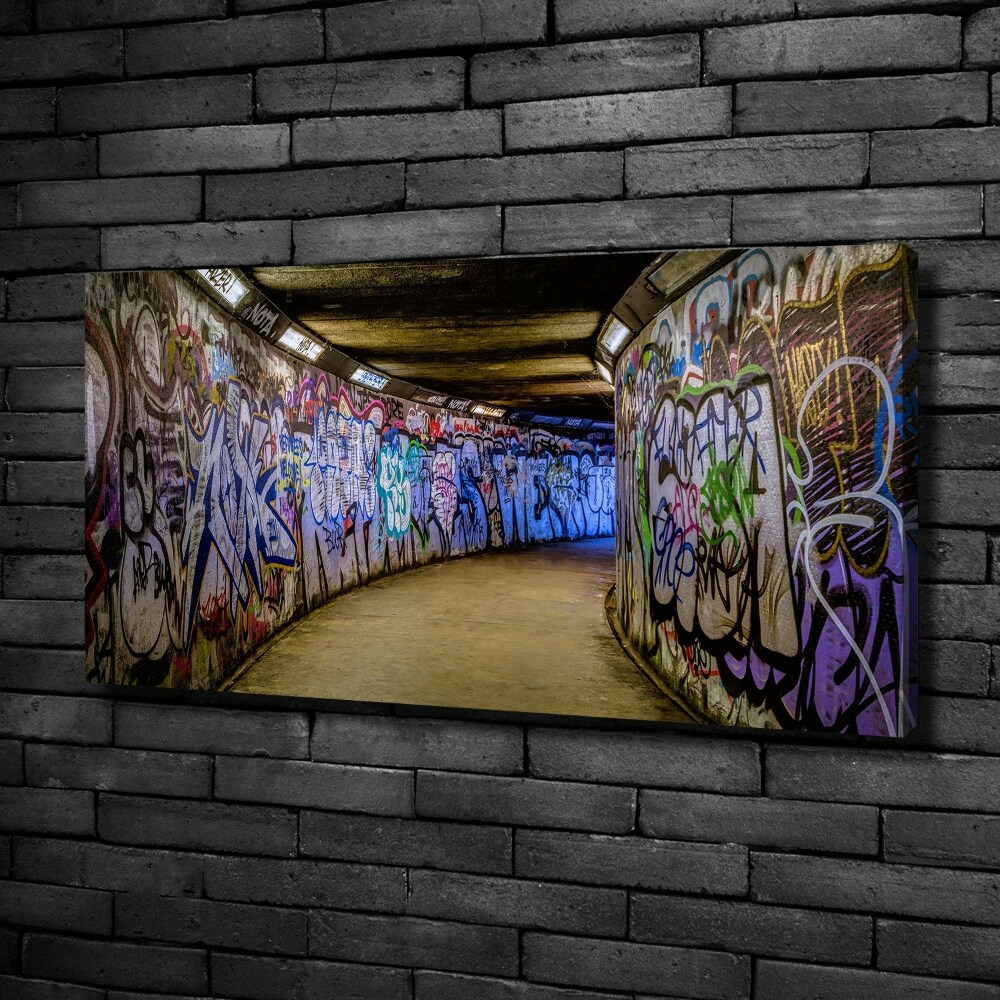 Foto obraz na płótnie Graffiti w metrze