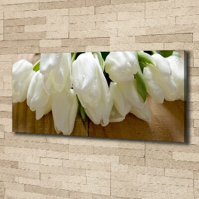 Foto obraz na płótnie Białe tulipany