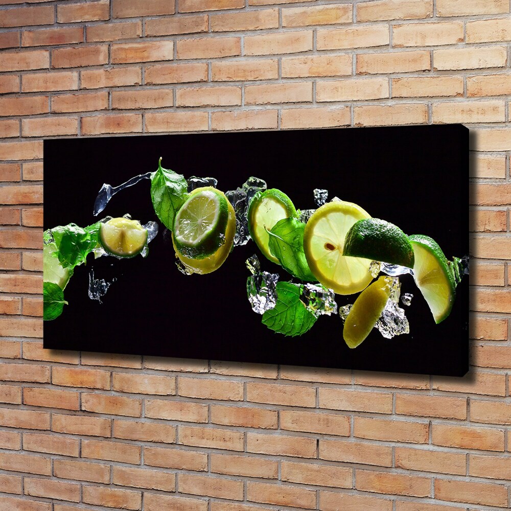 Foto obraz na płótnie Limonka i cytryna