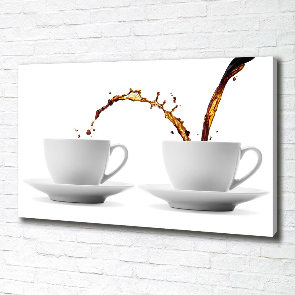 Foto obraz na płótnie Lejąca się kawa