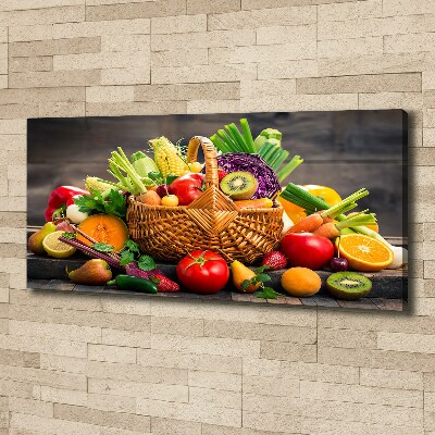 Foto obraz na płótnie Kosz warzyw owoców