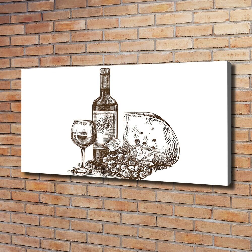 Foto obraz na płótnie Wino i przekąski