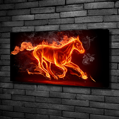 Foto obraz na płótnie Koń w płomieniach