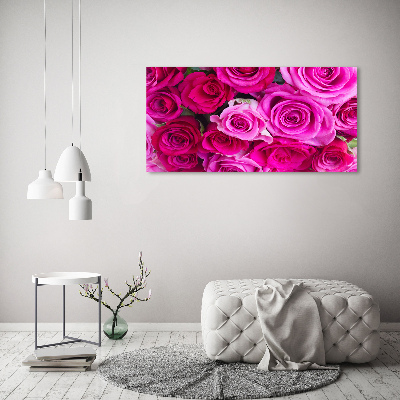 Foto obraz na płótnie Bukiet różowych róż