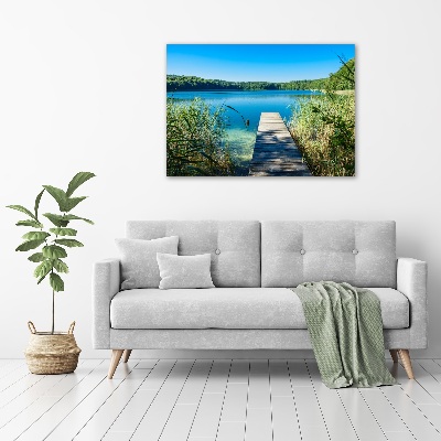 Foto obraz na płótnie Molo nad jeziorem