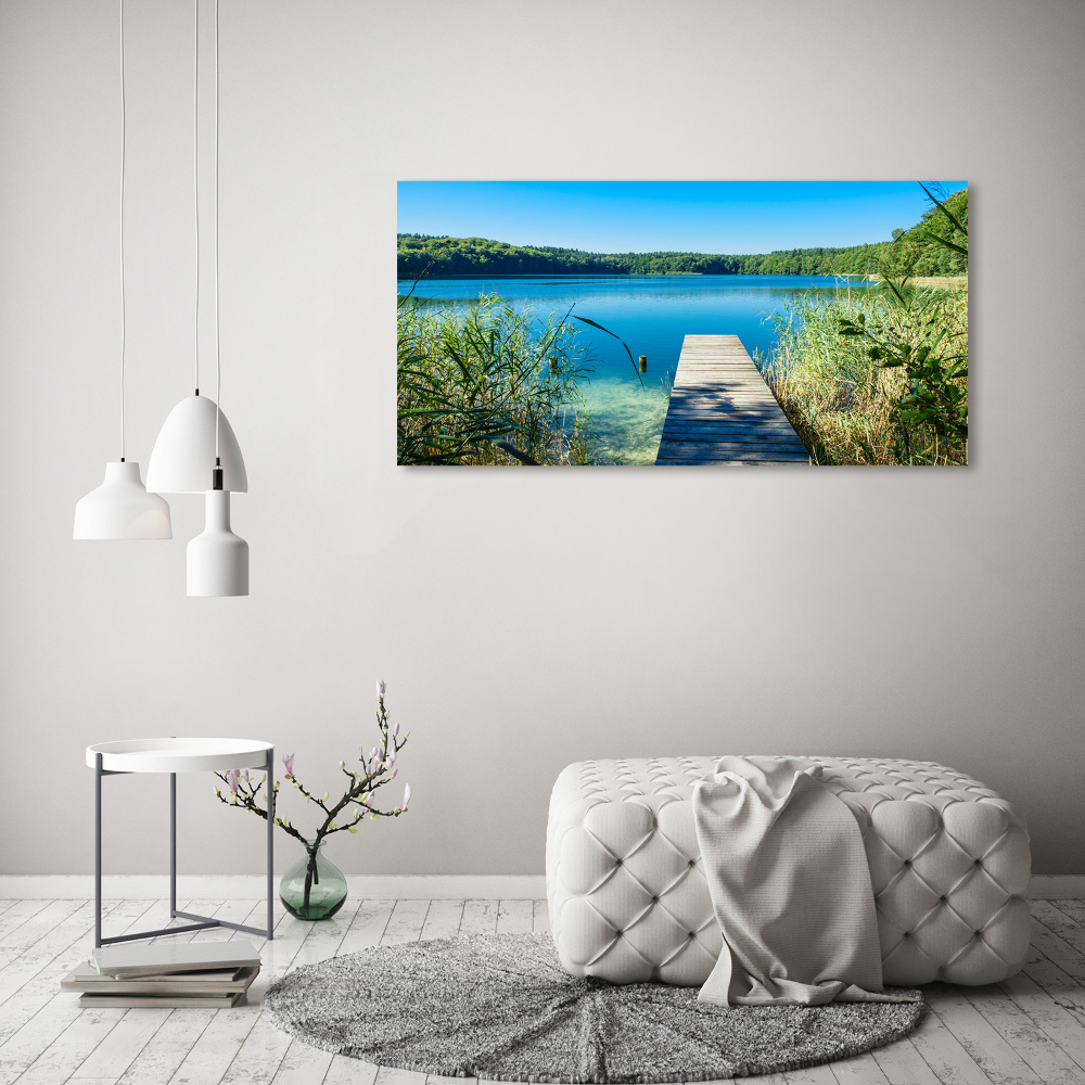 Foto obraz na płótnie Molo nad jeziorem