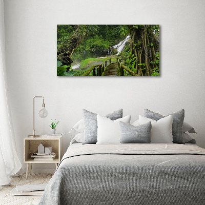 Foto obraz na płótnie Wodospad w dżungli