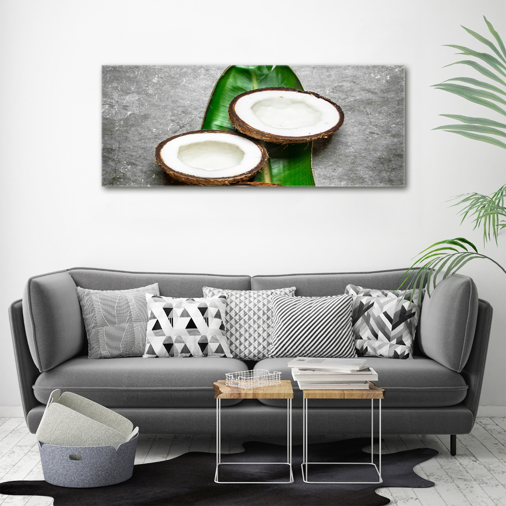 Foto obraz na płótnie Połówki kokosu