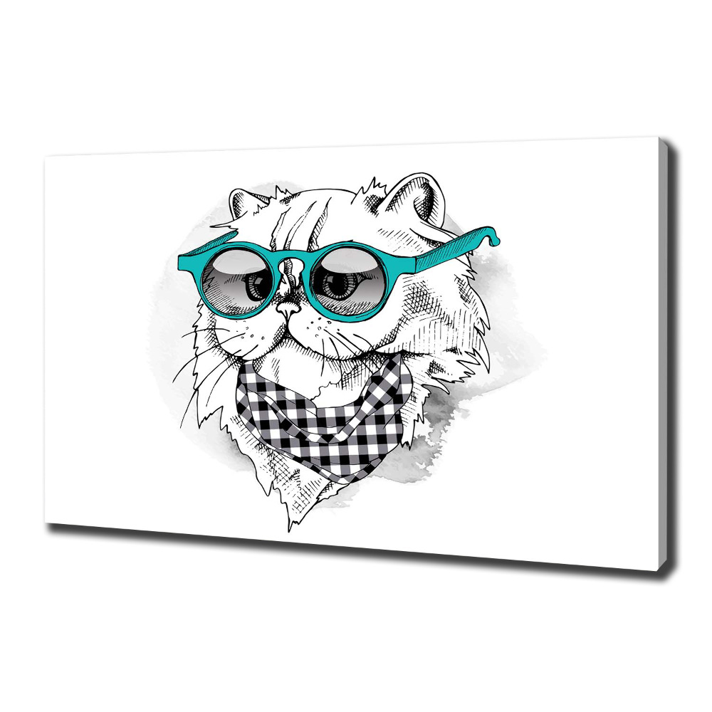 Foto obraz na płótnie Kot w okularach