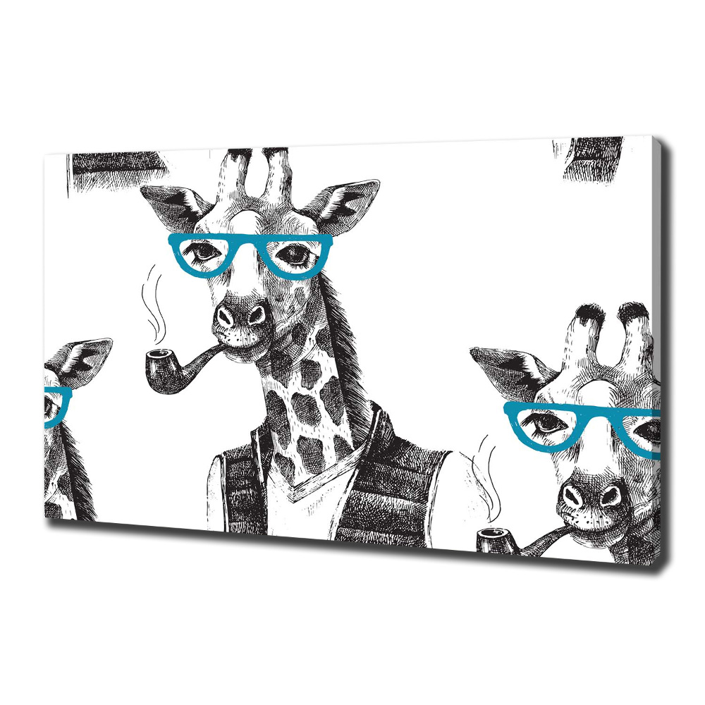 Foto obraz na płótnie Żyrafa w okularach