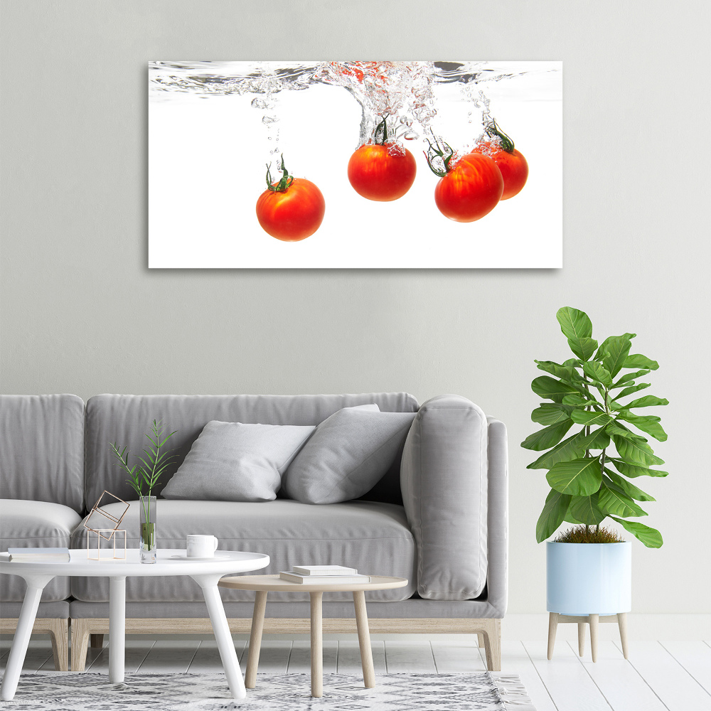 Foto obraz na płótnie Pomidory pod wodą