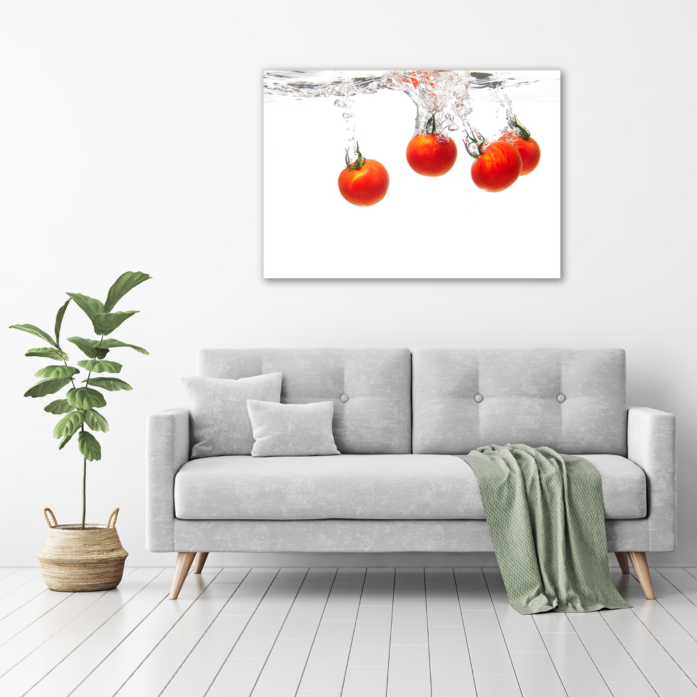 Foto obraz na płótnie Pomidory pod wodą