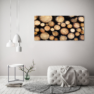 Duży Foto obraz na płótnie Kłody drewna