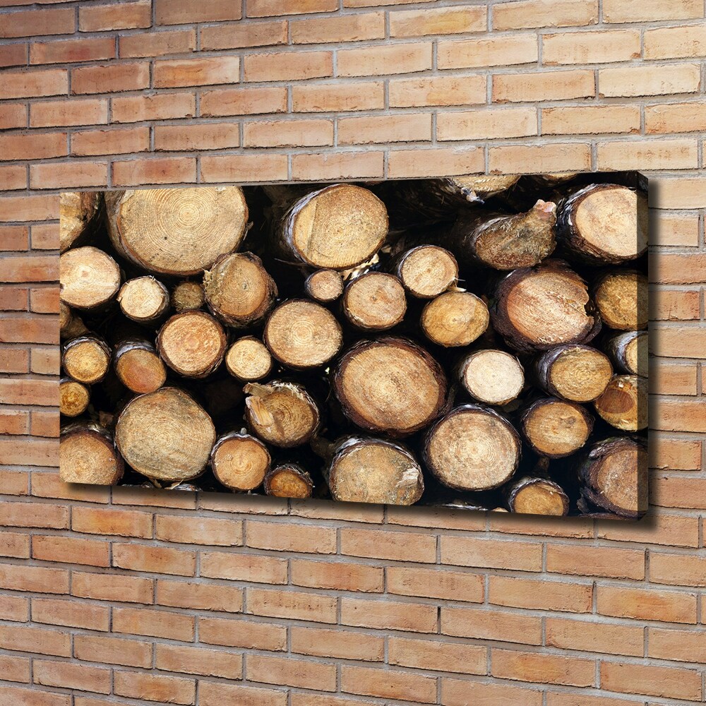 Duży Foto obraz na płótnie Kłody drewna