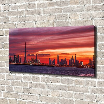 Foto obraz na płótnie Zachód słońca Dubaj